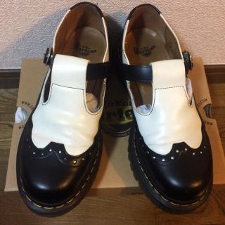 ドクターマーチン(Dr.Martens)のDr.Martens ドクターマーチン バイカラー シューズ 白黒 UK6(ローファー/革靴)