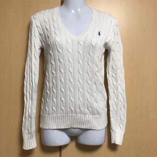 ラルフローレン(Ralph Lauren)のラルフローレン ロゴ ニット セーター 白(ニット/セーター)