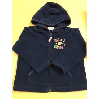 ミキハウス(mikihouse)の美品！ミキハウス★ネイビーフリースパーカー★100センチ(ジャケット/上着)