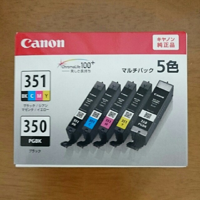 Canon(キヤノン)の【Canon純正】BCI-351＋350 5色マルチパック標準容量タイプ  インテリア/住まい/日用品のオフィス用品(オフィス用品一般)の商品写真