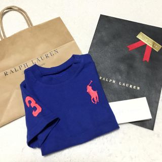 ラルフローレン(Ralph Lauren)のプチギフト☆新品 ビッグポニー×ナンバリング Tシャツ 24M/90(Tシャツ/カットソー)