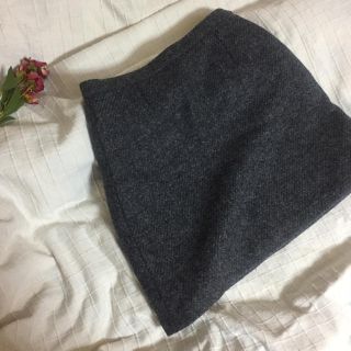 アニエスベー(agnes b.)のagnis b wool box skirt.(ミニスカート)