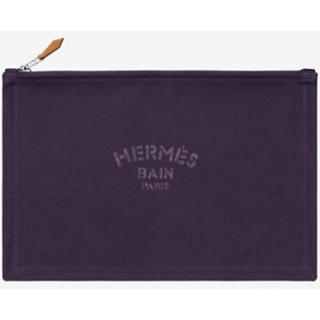エルメス(Hermes)の新品未使用 HERMÈS エルメス ヨッティングフラットポーチ クラッチバッグ紫(ポーチ)