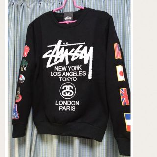 ステューシー(STUSSY)のSTUSSYトレーナー BLACK(スウェット)