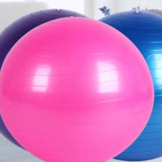 バランスボール 最安値 新品 ヨガ ストレッチ エクササイズ ５５㎝ ピンク人気(エクササイズ用品)