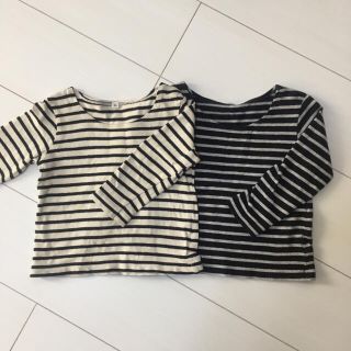 ムジルシリョウヒン(MUJI (無印良品))の無印ボーダー 2点セット 90(Tシャツ/カットソー)