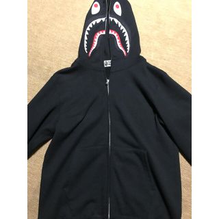 A BATHING APE シャークパーカー 黒L