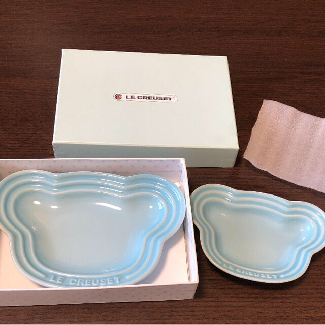 LE CREUSET(ルクルーゼ)の未使用 ルクルーゼ ベビー ベアープレートセット キッズ/ベビー/マタニティの授乳/お食事用品(離乳食器セット)の商品写真