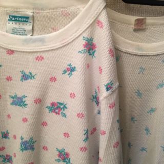 サンタモニカ(Santa Monica)の古着 usavintage flower thermal サーマルカットソー花柄(カットソー(長袖/七分))