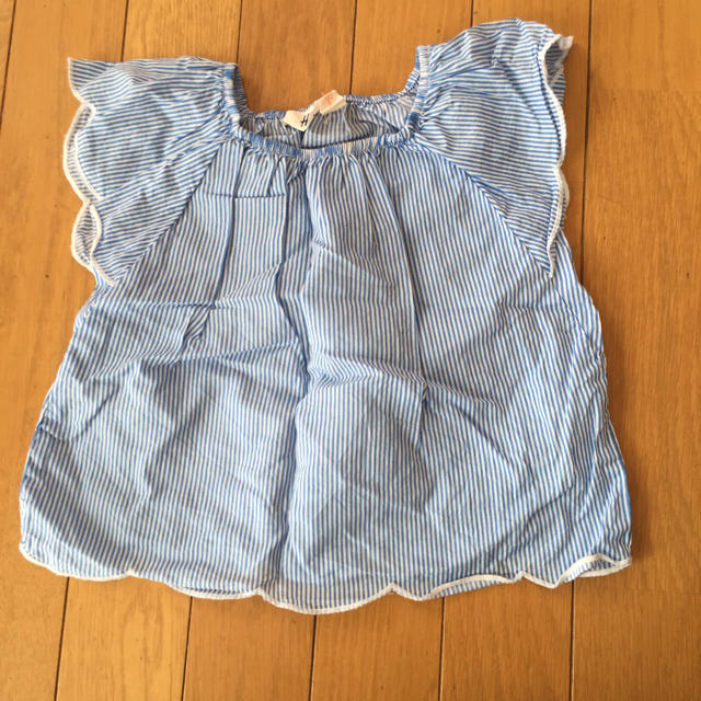 H&M(エイチアンドエム)のH&Mkids ストライプブラウス キッズ/ベビー/マタニティのキッズ服女の子用(90cm~)(ブラウス)の商品写真