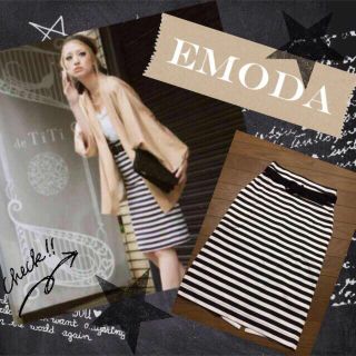 エモダ(EMODA)の激安♡EMODA♡ボーダータイトスカート(ひざ丈スカート)