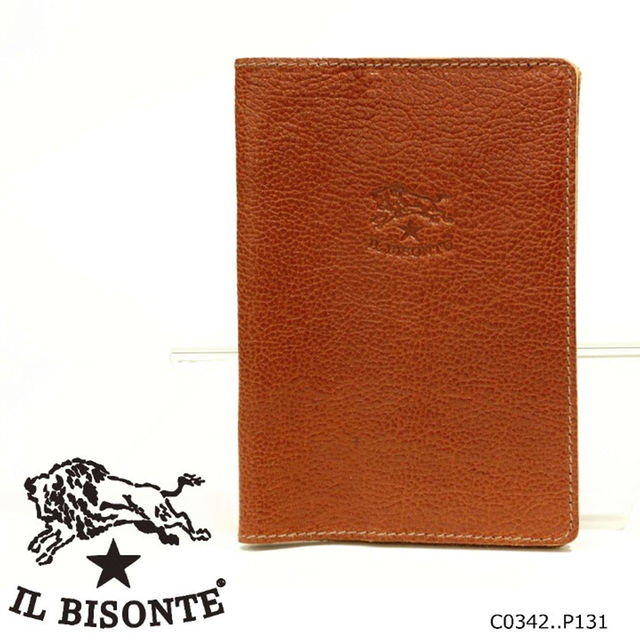 IL BISONTE(イルビゾンテ)の新品★IL BISONTE イルビゾンテ B7サイズ手帳カバー茶革 C0342 メンズのファッション小物(手帳)の商品写真