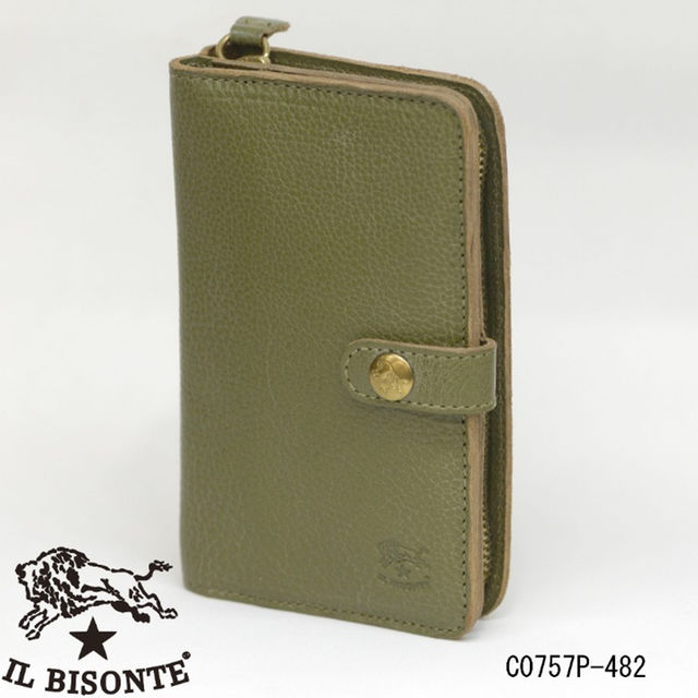 IL BISONTE(イルビゾンテ)のそらきら様専用★新品★イルビゾンテオリーブ革L字ファスナー財布 レディースのファッション小物(財布)の商品写真