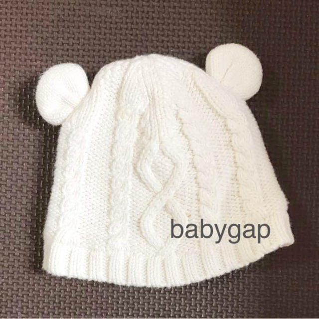 babyGAP(ベビーギャップ)のbabygap くまさん ニット帽 キッズ/ベビー/マタニティのこども用ファッション小物(帽子)の商品写真