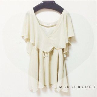 マーキュリーデュオ(MERCURYDUO)のドレープシフォンフレアワンピ(ミニワンピース)