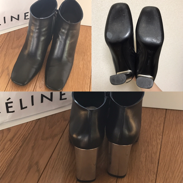 CELINE□DRUGSTORE CHELSEA カーフスキン チェルシーブーツ NERO