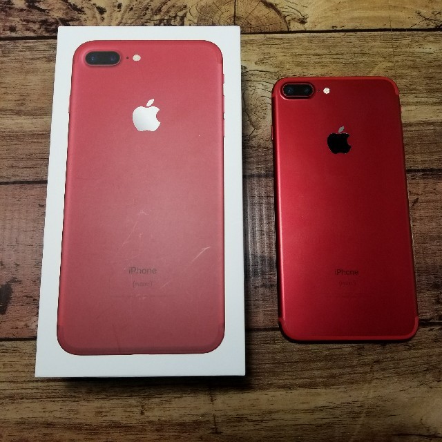 Apple - 【超美品・送料込み】SIMフリー iPhone 7 Plus Red 128GB