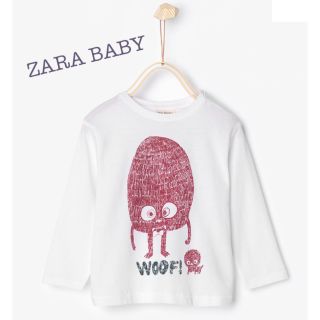 ザラキッズ(ZARA KIDS)のちゃらす様専用【新品】ZARA モンスタープリントロングＴシャツ（ホワイト）74(Ｔシャツ)