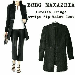 ビーシービージーマックスアズリア(BCBGMAXAZRIA)の★美品★定価¥3.5万★BCBG MAXAZRIA★チェスターコート★黒★XS★(チェスターコート)