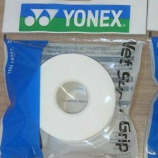 ヨネックス(YONEX)のウェットスーパーグリップ５本巻き×１ホワイト(バドミントン)