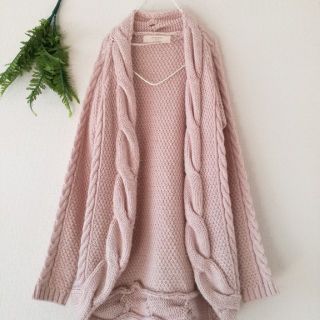 ザラ(ZARA)のZARA ケーブル ニット ガウン カーディガン(ガウンコート)