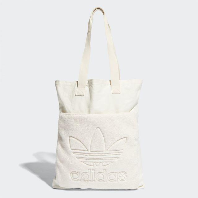 adidas(アディダス)の【新品・即発送OK】adidas オリジナルス ショッパーバック 白 フリース レディースのバッグ(トートバッグ)の商品写真