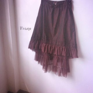 サンタモニカ(Santa Monica)のvintage…skirt made in ITALIA(ひざ丈スカート)