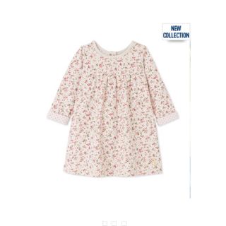 プチバトー(PETIT BATEAU)の17AW 完売品 プチバトー チュビック小花プリントワンピース(ワンピース)