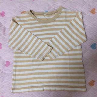 ムジルシリョウヒン(MUJI (無印良品))のベージュ ボーダーロンTee(その他)