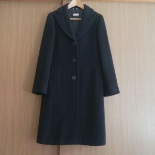 マックスマーラ(Max Mara)のMAX&Co. 黒 ロングコート マックスマーラ  定番 シンプル カシミア混(ロングコート)