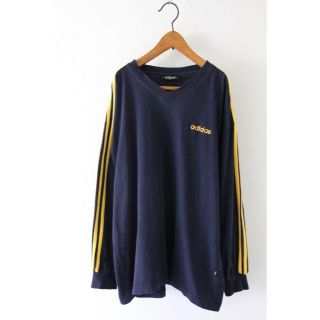 アディダス(adidas)のアディダス　ライン入り　ロンT　Tシャツ　長袖　古着(Tシャツ/カットソー(七分/長袖))