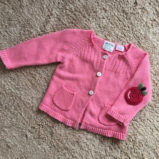 ザラキッズ(ZARA KIDS)のZARAbaby ピンクニットカーディガン 7080(カーディガン/ボレロ)