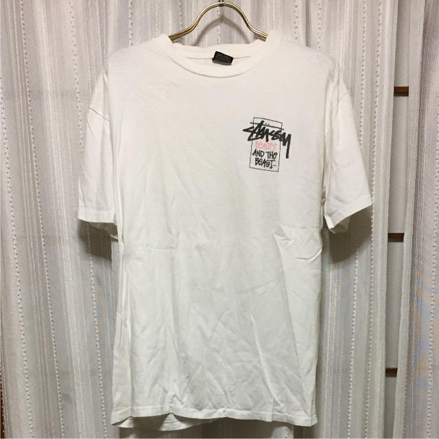 レア 80's 黒タグ 白 TシャツSTUSSY  ヴィンテージ品 ステューシー