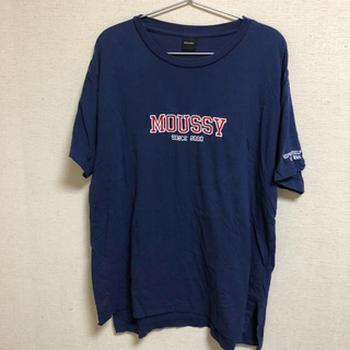 マウジー(moussy)のマウジー ロゴ Tシャツ ブルー(Tシャツ(半袖/袖なし))