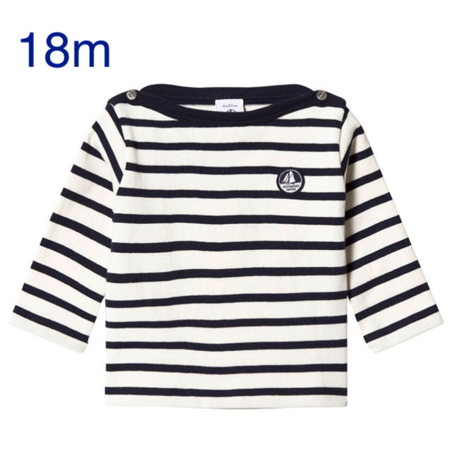 PETIT BATEAU(プチバトー)の※ご商談中※マリニエール長袖プルオーバー 18m 81cm キッズ/ベビー/マタニティのベビー服(~85cm)(シャツ/カットソー)の商品写真