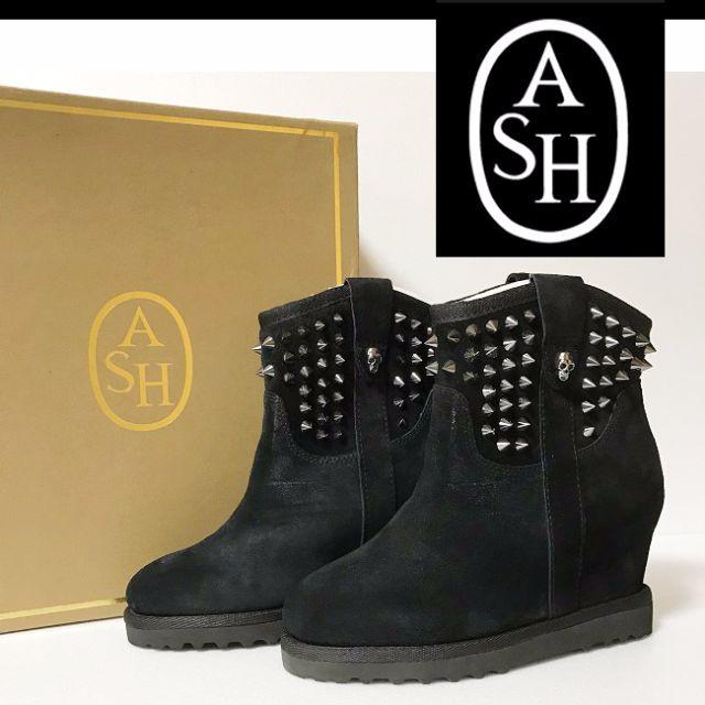 ASH(アッシュ)の★新品正規品★ASHアッシュ★インヒール・黒スエード・ブーツ レディースの靴/シューズ(ブーツ)の商品写真
