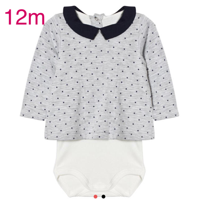 PETIT BATEAU(プチバトー)の※※専用※※星柄プリント ボディ12m 74cm キッズ/ベビー/マタニティのベビー服(~85cm)(シャツ/カットソー)の商品写真