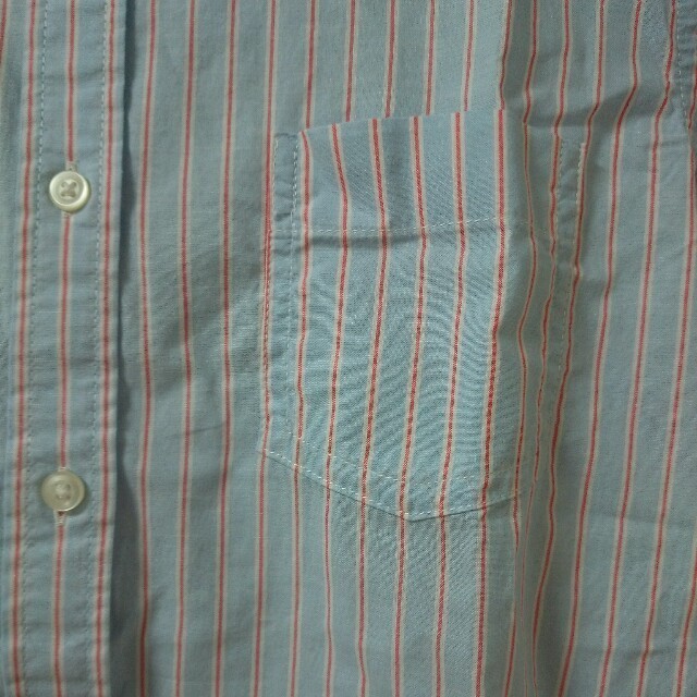 GU(ジーユー)のgu ストライプロールアップシャツ レディースのトップス(シャツ/ブラウス(半袖/袖なし))の商品写真