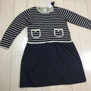 アフタヌーンティー(AfternoonTea)の新品♡AfternoonTea&LIBERTYボーダーワンピ(ひざ丈ワンピース)