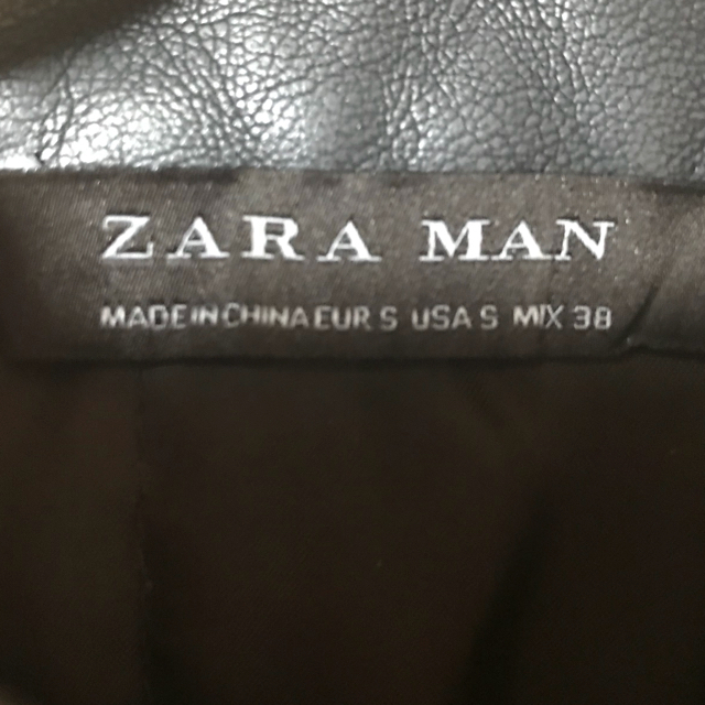 ZARA(ザラ)のレザーフライトジャケット メンズのジャケット/アウター(フライトジャケット)の商品写真