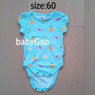 ギャップ(GAP)のbabyGap♡水色ロンパース60(ロンパース)