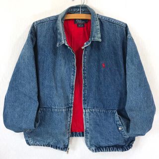 ポロラルフローレン(POLO RALPH LAUREN)の90s  ☆  USA ラルフローレン デニムブルゾン L  スウィングトップ(ブルゾン)