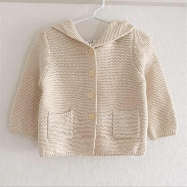 babyGAP(ベビーギャップ)の＼期間限定セール／新品タグ付babyGAPくま耳パーカー80☆ キッズ/ベビー/マタニティのベビー服(~85cm)(カーディガン/ボレロ)の商品写真