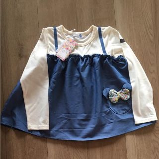 フタフタ(futafuta)の新品 フタフタ ミニーちゃん キャミソール付きトップス(Tシャツ/カットソー)