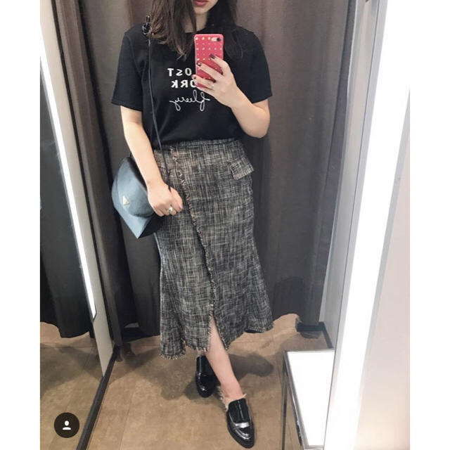 FRAY I.D(フレイアイディー)の完売商品 アシメヘムタイトスカート フレイアイディー ZARA レディースのスカート(ひざ丈スカート)の商品写真