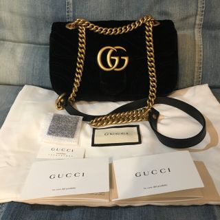 グッチ(Gucci)の未使用 GUCCI グッチ ロンハーマン GGマーモントベルベットミニ バッグ(ハンドバッグ)