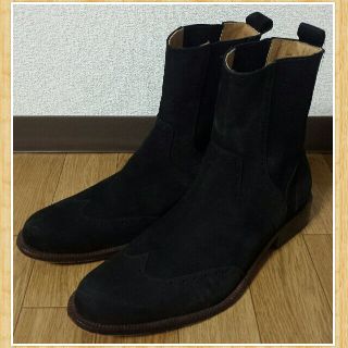 ジュンメン(JUNMEN)のJUNMEN ジュンメン ウイングチップ ショートブーツ L 美品 レザー 本革(ブーツ)