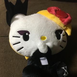 ハローキティ(ハローキティ)のyoshikitty X Japan 限定 ぬいぐるみ 黒！(ミュージシャン)