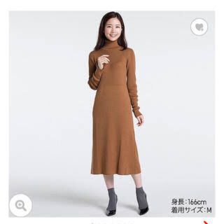 ユニクロ(UNIQLO)のユニクロ リブタートルロングニットワンピ(ロングワンピース/マキシワンピース)