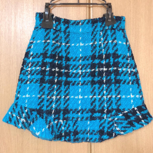 snidel チェックウールスカート♡ブルー 1ミニスカート